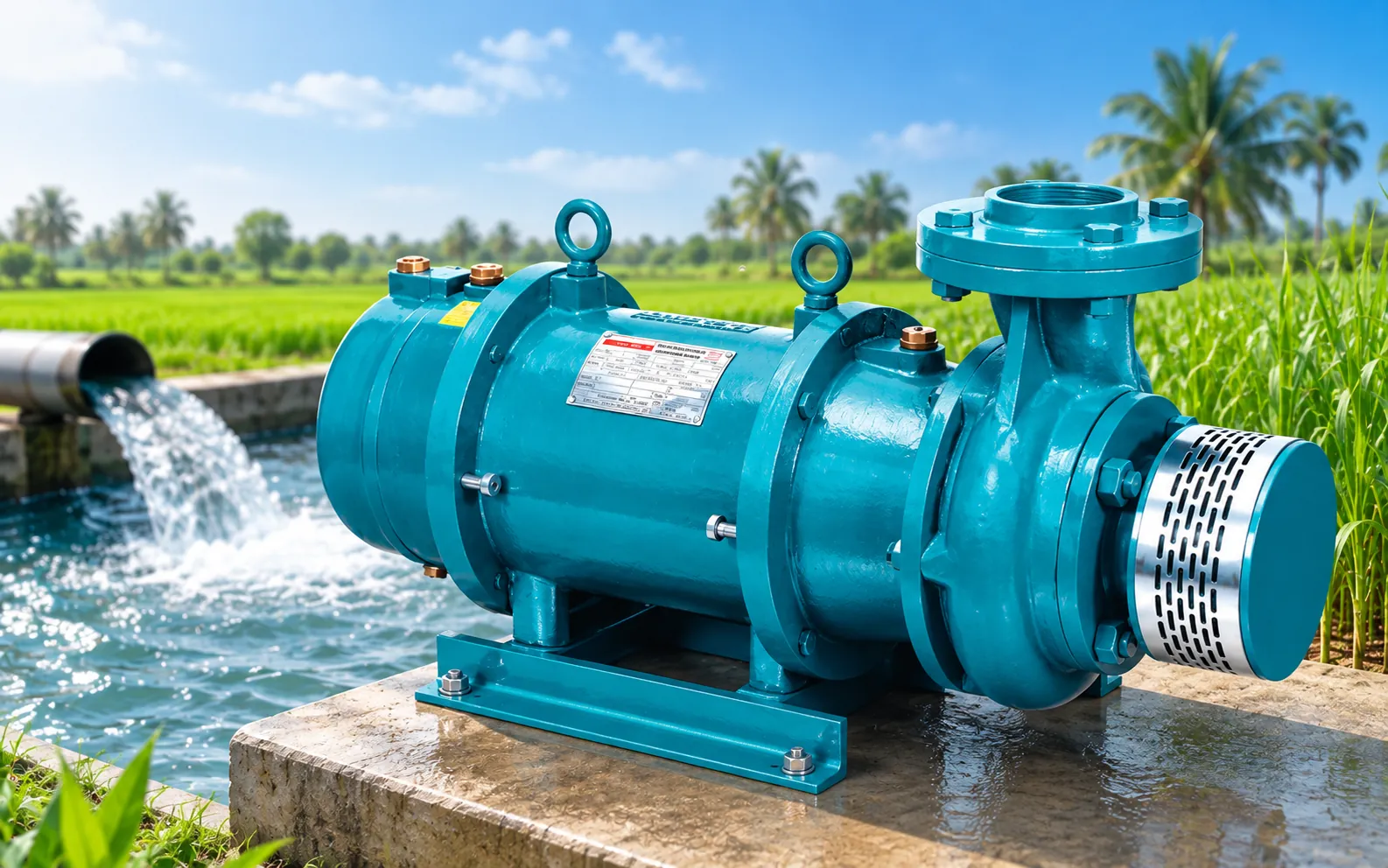 Horizontal Three Phase Openwell Submersible Monoblocs (OVM Series)
